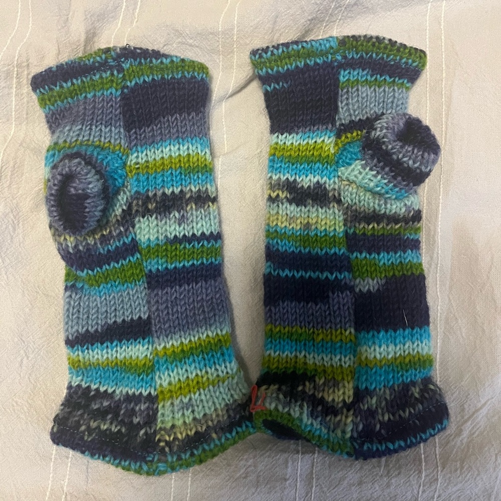 100% Wool Fingerless Gloves